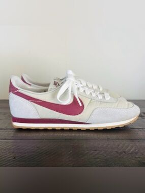 Nike  - Old School White and Maroon Retro Sneakers